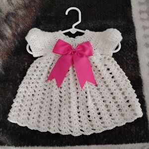 Handmade Crochet Baby Girl Dress